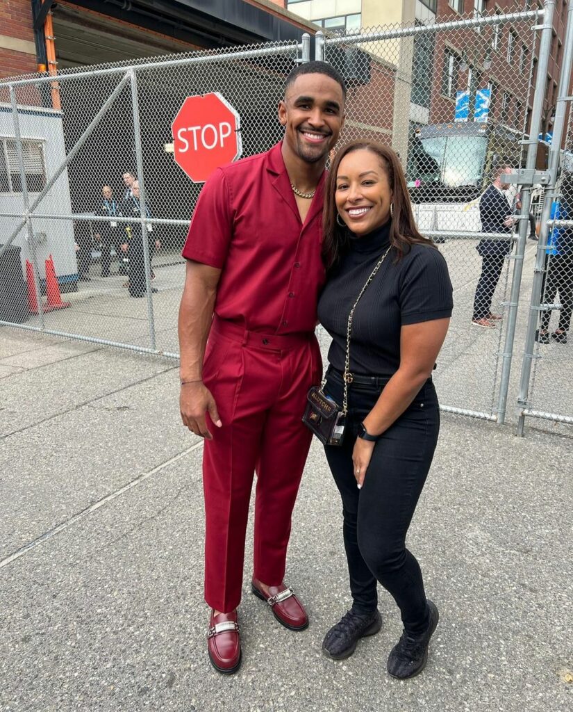 Jalen Hurts with agent Nicole Lynn