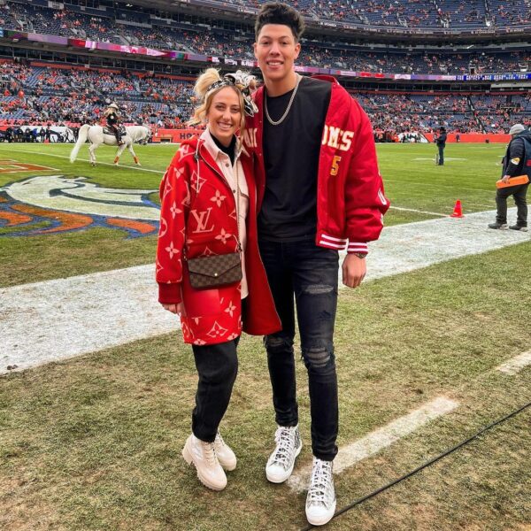 Brittany Mahomes with brother in law Jackson Mahomes