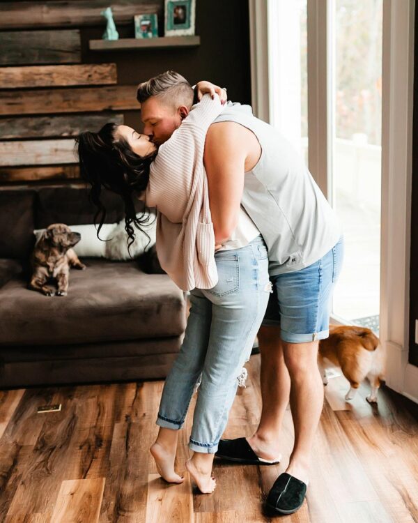 Pat McAfee with his wife Samantha McAfee