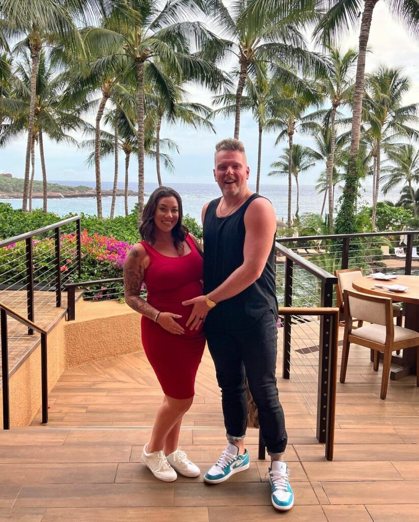 Pat McAfee with his wife 
