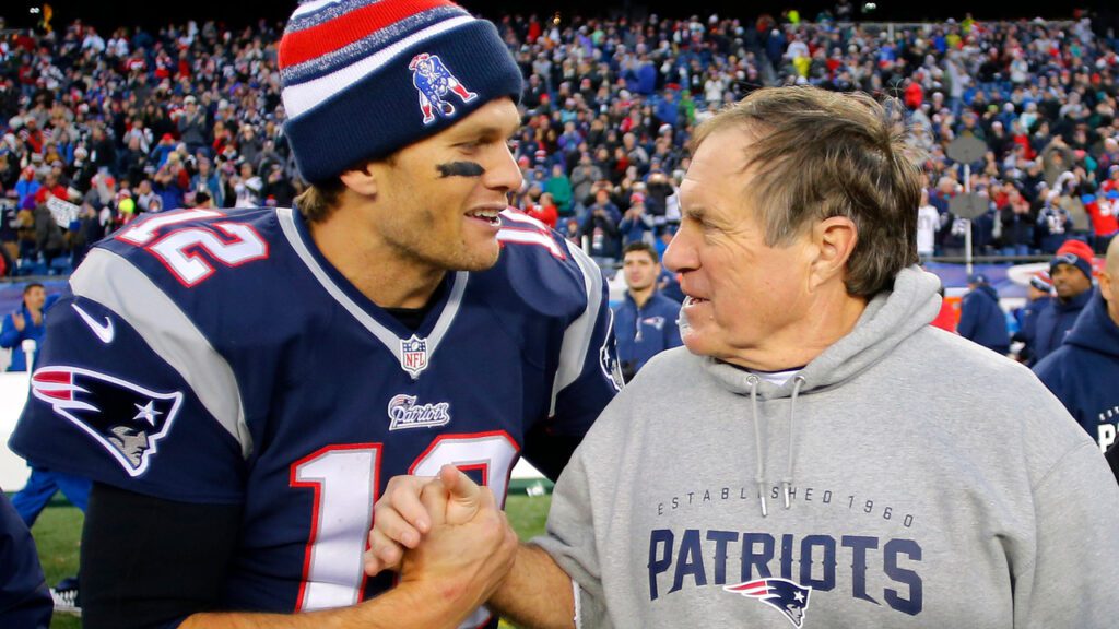 Tom Brady on coach Bill Belichick