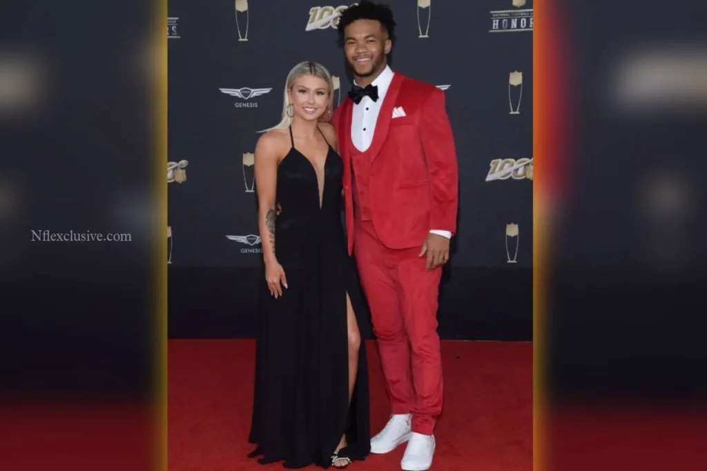 Kyler Murray and his girlfriend in red carpet