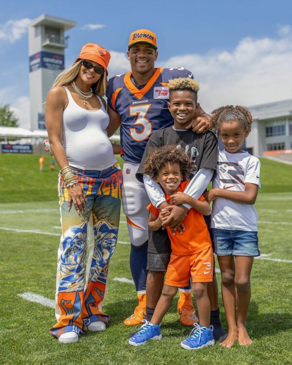 Russell Wilson with his family