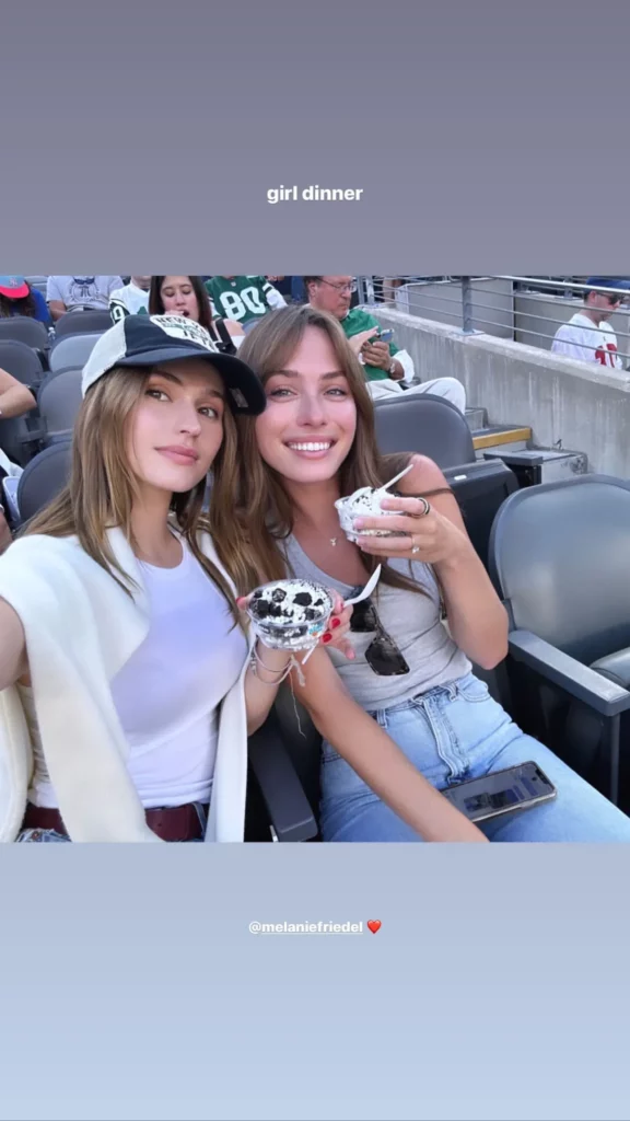 Aaron Rodgers girlfriend Mallory Edens enjoying Jets vs Giants preseason game