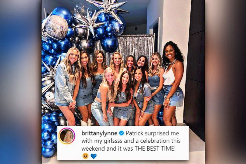Brittany Mahomes with her friends in her birthday party