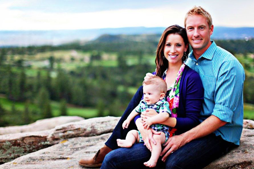 Sara Ordway and Joel Klatt with their Baby