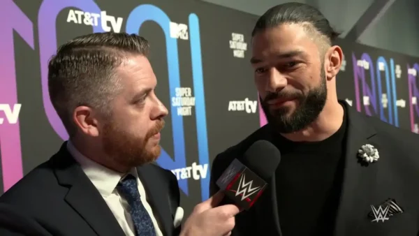 Roman Reigns giving interview
