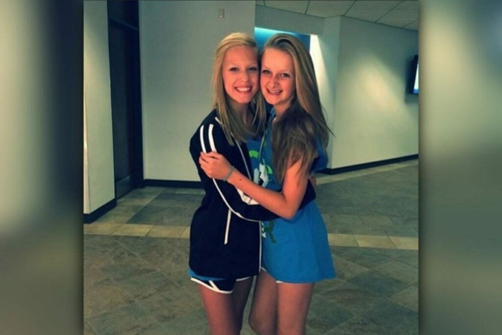 Jadyn Jannasch with her childhood friend ally