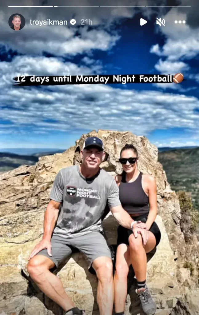 Legendary Quarterback Troy Aikman with his girlfriend Haley Clark