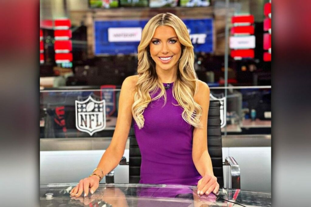 Taylor Bisciotti in NFL news room