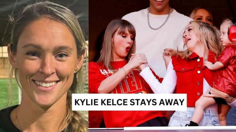 Kylie Kelce, Taylor Swift with Brittany Mahomes family during a match
