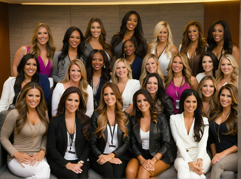 Midjourney generated image of wives of NFL players