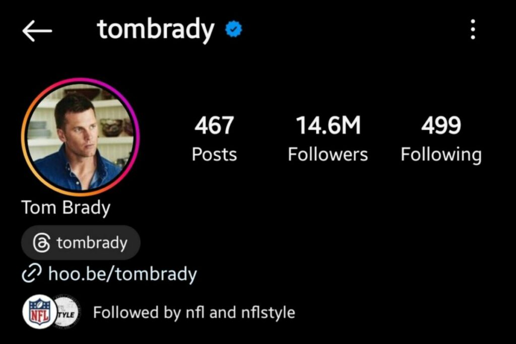 Tom Brady instagram Followers