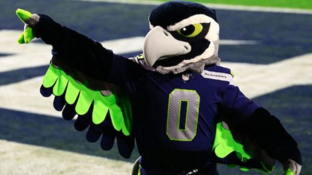 A Bird teams Mascot during a NFL match