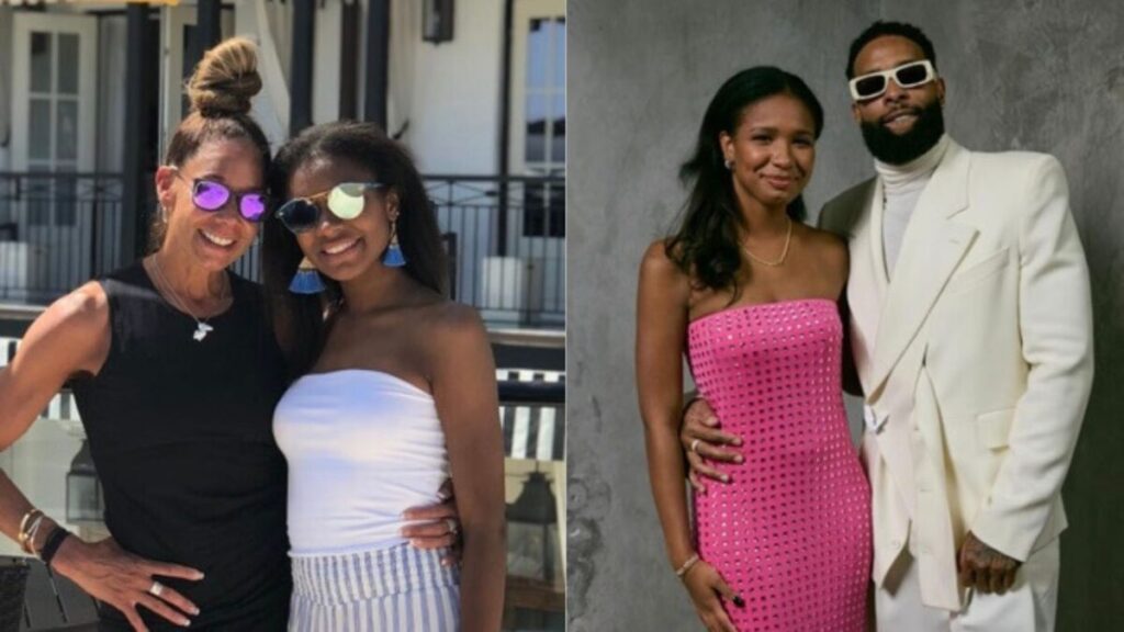 Jasmine Beckham with her mom(Left), with her brother(Right)